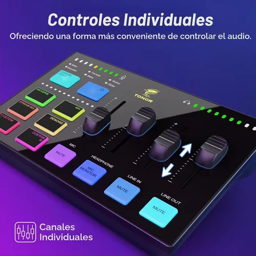 Vista 3 de TONOR Kit de micrófono dinámico para podcasts, interfaz de audio y micrófono XLR/USB para podcasting, grabación, micrófono de estudio cardioide XLR
