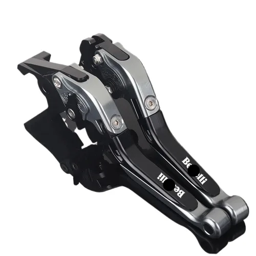 Vista 13 de NIKKHO Palanca de embrague de freno TRK502 motocicleta CNC ajustable extensible manillar palanca de embrague de freno plegable para Be&Nelli Jinpeng