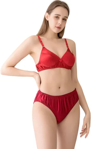 Vista 4 de ROSEWARD Bragas 100% seda de morera para mujer, ropa interior de seda pura de 22 momme, bragas de bikini de seda orgánica real