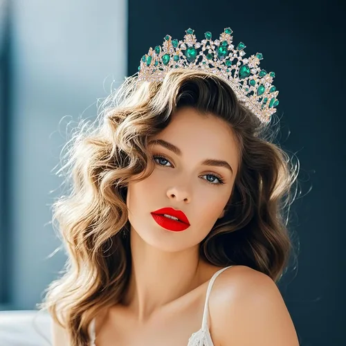Vista 2 de Kamirola - Corona de reina y tiara corona de princesa para mujeres y niñas, diademas de cristal para novias, disfraces góticos de Halloween