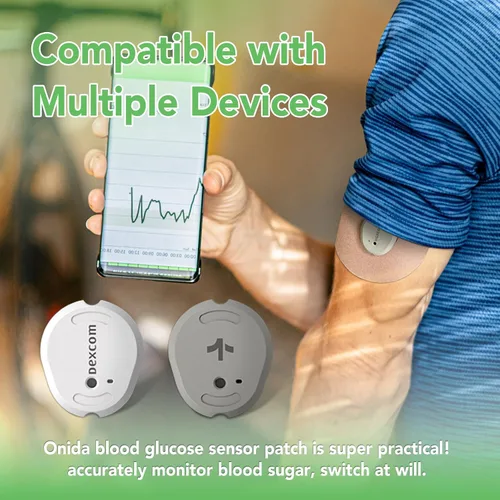 Vista 6 de Onida Dexcom G7 parches adhesivos 10 piezas sobre parches para Dexcom G7 y Stelo CGM, parches adhesivos precortados impermeables, cubierta de sensor