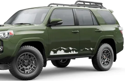 Vista 7 de Adhesivo adhesivo de vinilo para puerta compatible con Toyota 4runner n180 1995 – 2002 negro