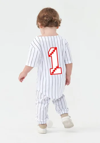 Vista 3 de Yuji Itadori Conjunto de camiseta de béisbol para niños pequeños y niñas, conjunto corto de camiseta de béisbol para niños de 1, 2, 3, 4 años