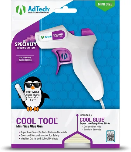 Vista 9 de Kit de herramientas de AdTech Cool Tool con pistola de pegamento de baja temperatura, blanco - Apto para niños, seguro para manualidades