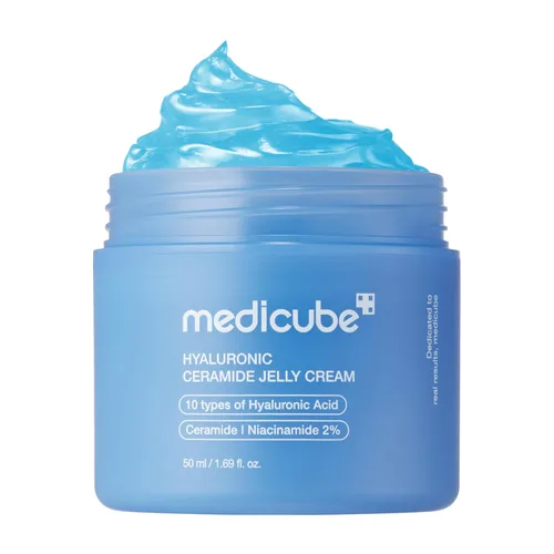 Vista 9 de medicube Crema de gelatina de colágeno, niacinamida y colágeno hidrolizado liofilizado, aumenta la hidratación de la barrera de la piel y da un
