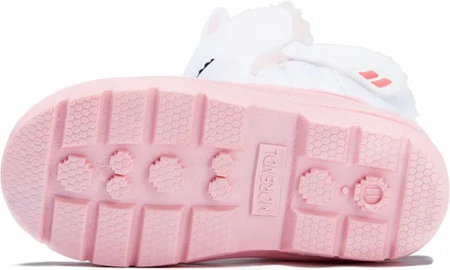 Vista 6 de MORENDL Botas de nieve para niños, impermeables, con forro de piel, cálidas, antideslizantes, para niños y niñas, para caminar al aire libre
