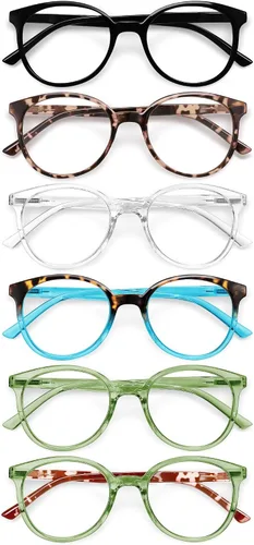 Vista 8 de GIBLOGO Reading Glasses for Women/Men Eye Glasses Blue Light Reading Glasses Cheaters Eyeglasses