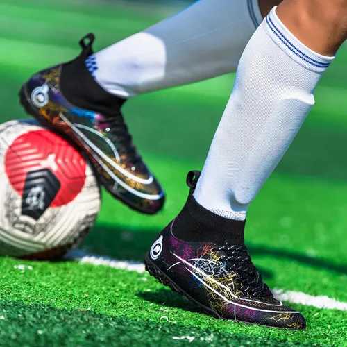 Vista 7 de Zapatos de fútbol para niños, para interiores, fútbol sala, césped, jóvenes, botines de fútbol para niños, botas de fútbol para entrenamiento al