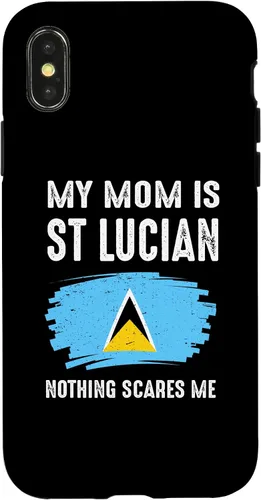 Vista 4 de Funda para iPhone 15 My Mom Is St Lucian Santa Lucía Pride Flag Heritage Roots