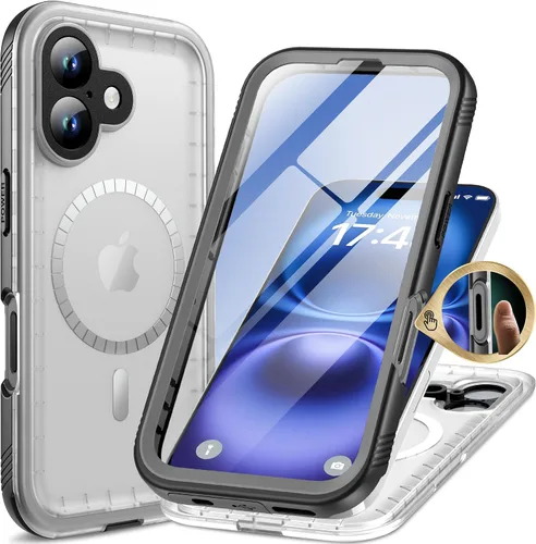 Vista 28 de Cozycase TOP - Funda impermeable para iPhone Air - Militar resistente 360 a prueba de golpes, cuerpo completo con protector de cámara de pantalla