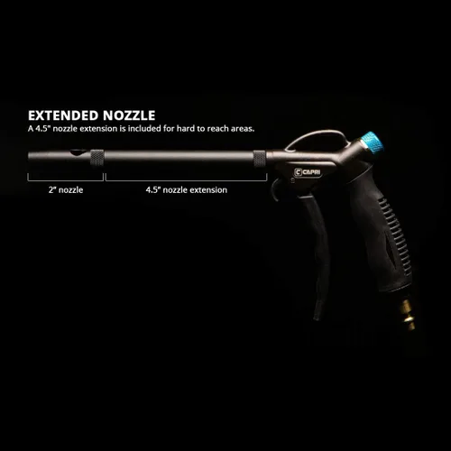 Vista 4 de Capri Tools - CP21350 Windstorm EX pistola de aire de alto rendimiento con flujo de aire ajustable y boquilla extensible