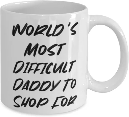 Vista 2 de Appreciation Daddy Gifts, World's Most Difficult Daddy To Shop For, Birthday 11oz 15oz Mug For Daddy from Son, Fathers Day gift ideas, Gift ideas