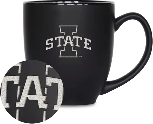 Vista 30 de Rico Industries - Taza de cerámica mate negra con grabado láser estándar de 15oz para NCAA (escuelas T & U) - Para bebidas calientes o frías