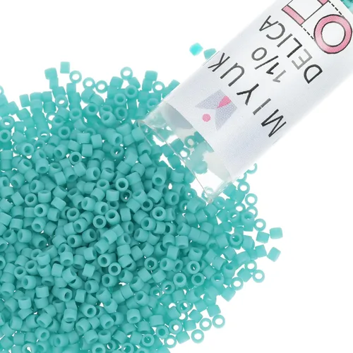 Vista 18 de Miyuki Cuentas de semillas Delica – Tamaño 11/0 (0.1 in), DB0079, forrado azul agua AB, 0.3 oz, aprox. 1440 cuentas, fabricado en Japón