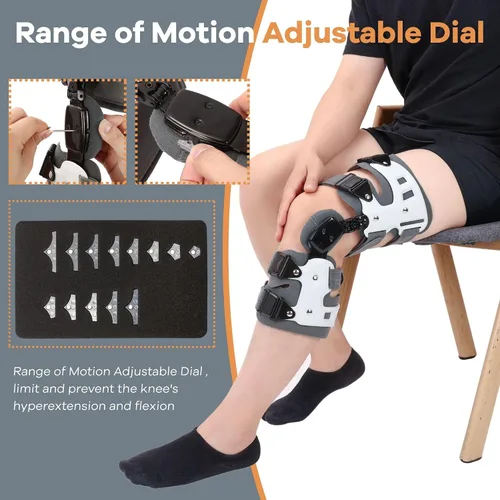 Vista 3 de Rodillera OA Unloader Rodillera, OA Rodillera OA Descargador de Osteoartritis Medial o Lateral Soporte de Rodilla para Artritis Dolor Hueso en Hueso