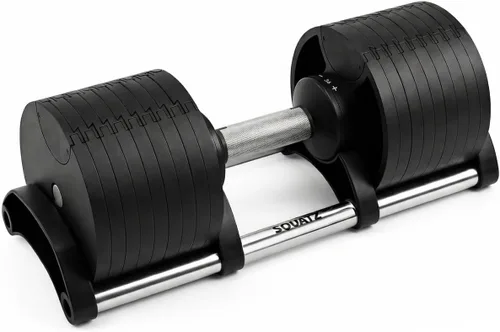 Vista 9 de Squatz Adjustable Dumbbell Set 70-140LB Adjustable Dumbbells For Home Gym, Anti-Slip Handle With Heavy‑Duty Plates, Exercise Fitness Dumbbells For