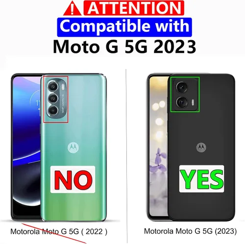 Vista 2 de Funda para Moto G 5G 2023, con Protector de Pantalla [Probado contra Caídas de Grado Militar] Funda Protectora de Servicio Pesado Resistente Rugosa