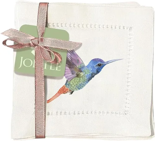 Vista 24 de Jolitee Servilletas decorativas de cóctel con punto vainica, 6 x 6 pulgadas, lavables, similares al lino, hechas a mano para el entretenimiento