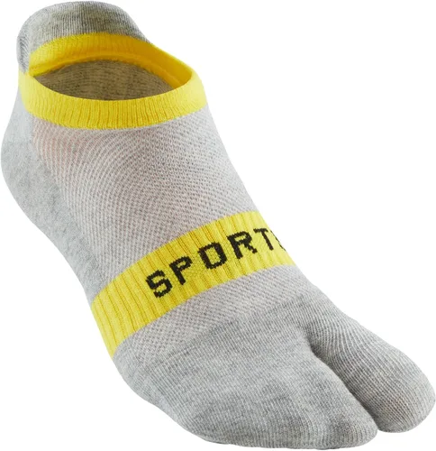 Vista 5 de Calcetines Tabi para hombre con puntera dividida, punta grande, de algodón, atlético, paquete de 6