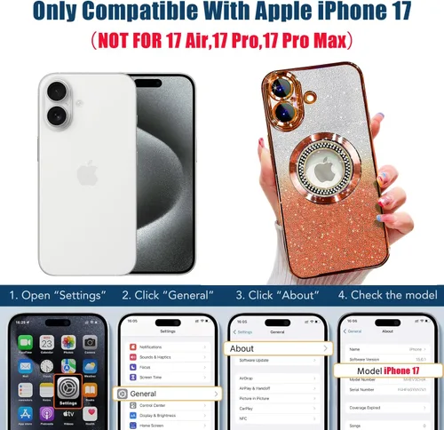Vista 182 de Misscase Funda magnética con purpurina para iPhone 11 compatible con MagSafe, protección completa, delgada, a prueba de golpes, antiarañazos