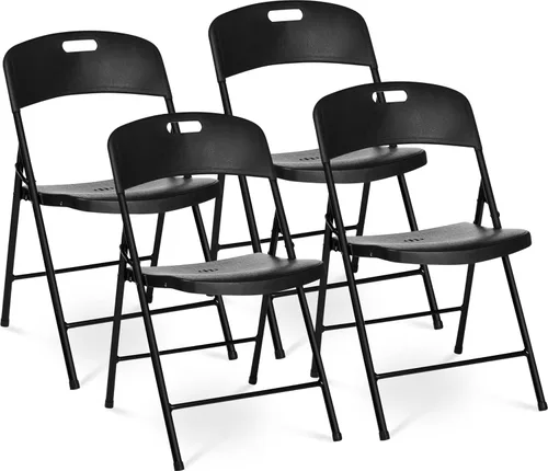 Vista 11 de Oline Silla Plegable, Sillas Plegables de Plástico para Interior y Exterior, Comerciales, Apilables, Plegables, para Invitados, para Eventos