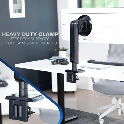 Vista 7 de VIVO Soporte de escritorio para monitor ultraancho de aluminio resistente para pantallas de hasta 49 pulgadas, soporta 39.6 libras, soporte vertical