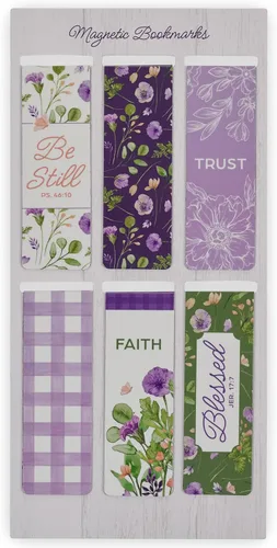 Vista 32 de Christian Art Gifts - Conjunto de marcapáginas magnéticos unisex con versículos bíblicos en blanco y negro Gospel Salvation, diseños inspiradores