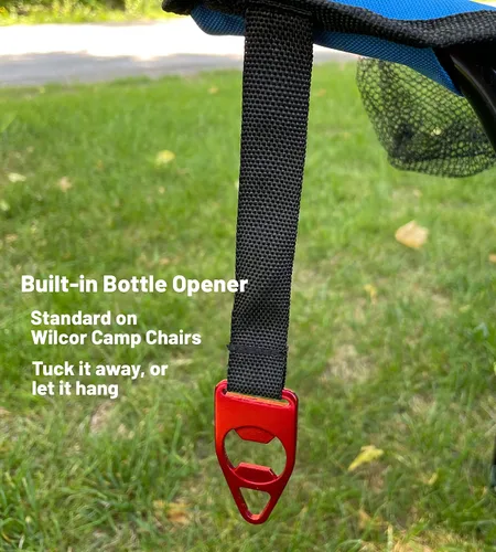 Vista 6 de Wilcor Silla de campamento Juego de 2 Silla plegable portátil para césped al aire libre para camping o playa Abrebotellas adjunto Sillas