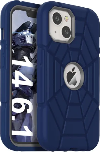 Vista 15 de Grifobes Funda diseñada para iPhone 14 Pro, silicona gruesa 3 en 1, resistente, a prueba de golpes, resistente, funda de goma de 6.1 pulgadas