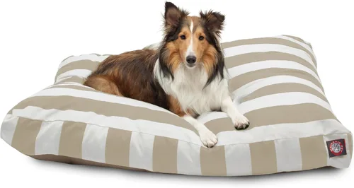 Vista 12 de Majestic Pet Cama rectangular grande para perros con rayas lavable, cama antideslizante y cómoda para mascotas, cama para perros con funda extraíble