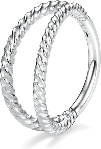 Vista 46 de Anillo Clicker de Acero Quirúrgico 316L para Tabique Nasal, Aro para Nariz, Aro Durmiente, Pendiente de Aro, Hélix, Rook, Conch, Cartílago, Daith