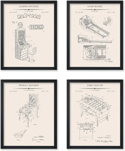 Vista 55 de Poster Master Póster de juguete de construcción de 2 piezas, estampado de patente de bloques de construcción, arte de minifigura, diseño