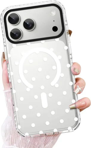Vista 47 de OOK Funda magnética transparente para iPhone 17, lindo encaje floral negro Encaje Negro Floral