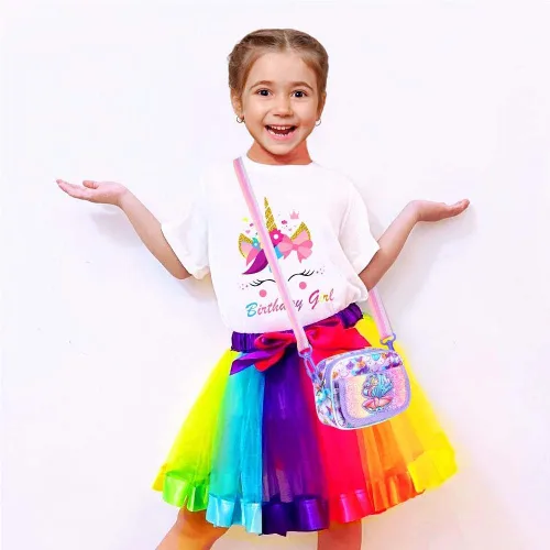 Vista 4 de Kejea Regalos de unicornios para niñas, bolso de unicornio para niñas, bolso cruzado para niñas pequeñas, lindo bolso para adolescentes