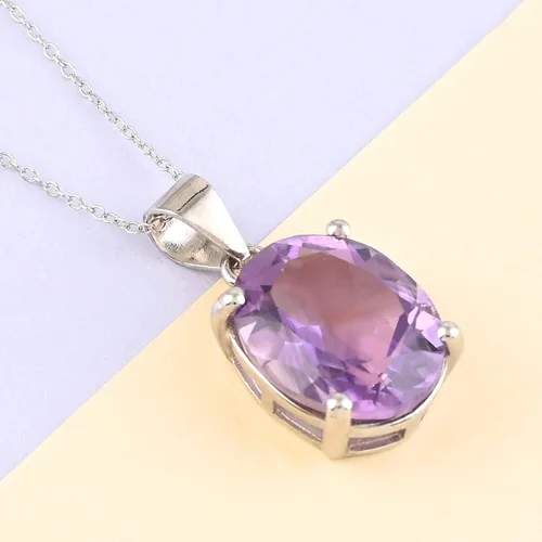 Vista 2 de SHOP LC DELIVERING JOY Birthstone Pendant Necklace for Women Jewelry 925 Sterling Silver Platinum Plated Size 20" Birthday Christmas Gifts for Women