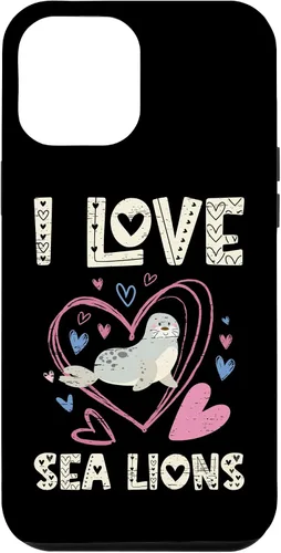 Vista 10 de Funda para iPhone 11 Pro Max I Love Sea Lions Shoreline Marine Mammals