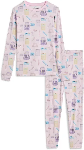Vista 74 de KicKee Pants Conjunto de pijama de manga larga con estampado de piezas 90's Plaid