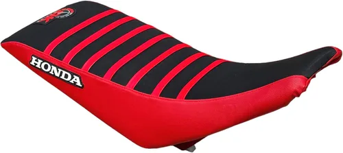 Vista 3 de Funda de asiento compatible con Honda 1999-2007 TRX400EX TRX 400EX TRX 400 EX Quad (rojo/negro)