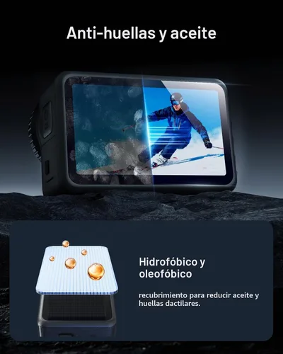 Vista 3 de TELESIN Protector de pantalla para DJI Osmo Action 6, lente, pantalla delantera/trasera, protector de vidrio templado para accesorios DJI Osmo