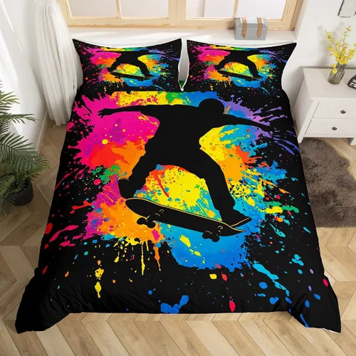 Vista 26 de Funda nórdica de mármol rosa tamaño individual para mujeres adultas y niñas con temática de arte abstracto Juego de ropa de cama
