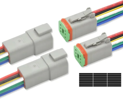 Vista 13 de DT - Kit de conectores de 2 pines, conector eléctrico impermeable de 16 AWG, macho y hembra, conectores de cable automotriz para automóvil, camión