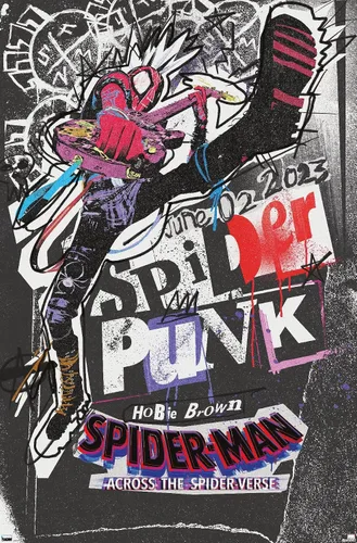 Vista 16 de Marvel Spider-Man: Across The Spider-Verse - Póster de pared de una hoja de Spider-Punk, 22.4 pulgadas de largo x 14.7 pulgadas de ancho, versión