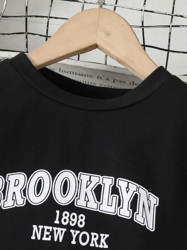 Vista 3 de WDIRARA Conjunto de 2 piezas para niña con camiseta de manga corta y pantalones cargo con bolsillo