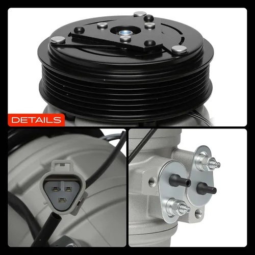 Vista 9 de A-Premium Compresor de aire acondicionado con embrague compatible con Toyota Tundra 2007-2009, 4Runner 2003-2009, Sequoia 2001-2007 y Lexus GX470