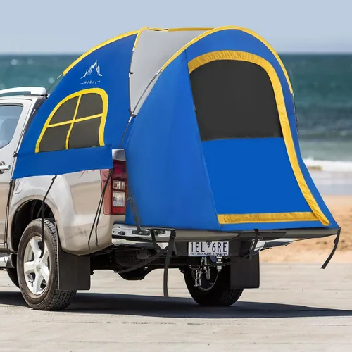 Vista 6 de GoHimal Pickup Truck Tent, Waterproof PU2000mm Double Layer for FT Truck Bed, Portable Bed Tent for Camping