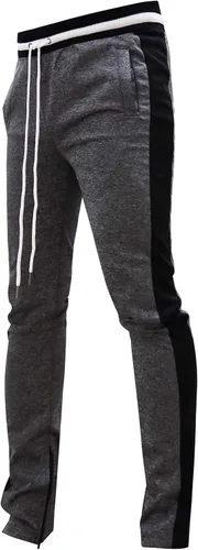 Vista 33 de SCREENSHOT-Track Pants S41700 Mens Premium Slim Athletic Fitness Lifestyle Workout Bottoms - Classic Fit S41700 Bk/Pu
