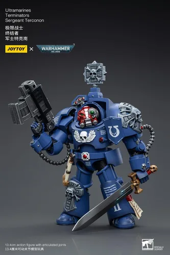 Vista 10 de JoyToy Warhammer 40K: Ultramarines Terminators SGT. Terconon Figura de acción a escala 1:18