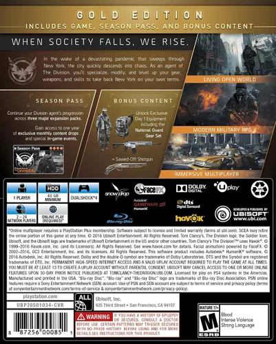 Vista 2 de Tom Clancy's The Division (Edición dorada) - PlayStation 4