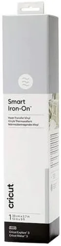 Vista 6 de Cricut Smart 2008695 - Vinilo termotransferible para planchar, 1 lámina, 13.0 in x 3.0 ft, blanco, (3 pies), 2008695