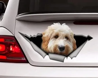 Vista 22 de Calcomanía roja de perro salchicha de pelo largo, calcomanía para mascotas, calcomanía de perro salchicha rojo, calcomanía de vinilo para perro